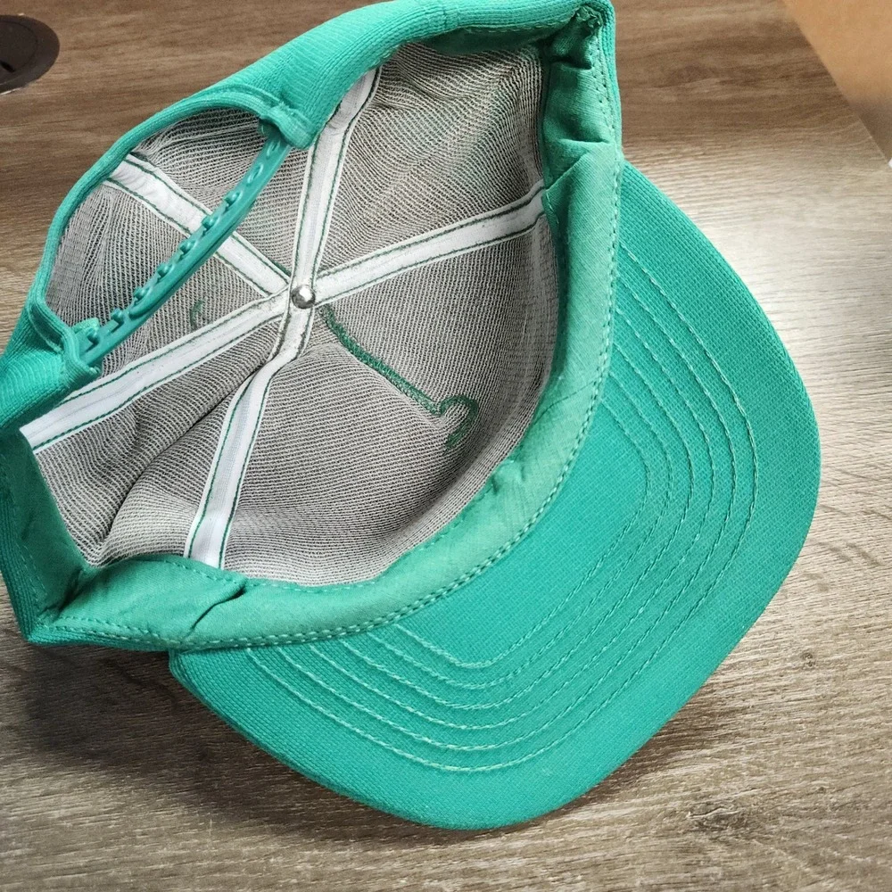 Vintage 1988 Peabody Coal Snapback Hat Green Control Your Fate Trucker Cap 80s‎